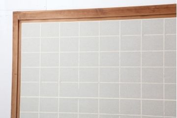 アンティーク建具　昭和初期　風情のある空間づくりにおすすめな引分猫間障子戸2枚セット(引き戸、建具)(R-044355)