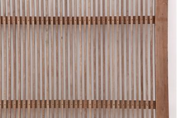 アンティーク建具　大正昭和初期　裏障子付きの趣のある格子戸2枚セット(帯ガラス戸、障子戸、引き戸、建具)(R-044358)