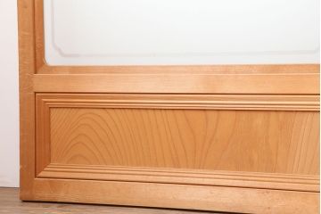 中古　昭和後期　角麻文様　すりガラス　明るい和の空間を演出する組子ガラス戸4枚セット(引き戸、建具)(R-044359)
