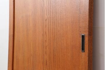 アンティーク建具　昭和初期　総栗材　味のある木味が魅力的な帯戸1枚(板戸、建具、引き戸)(R-044361)
