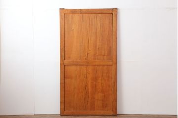 アンティーク建具　昭和初期　総栗材　味のある木味が魅力的な帯戸1枚(板戸、建具、引き戸)(R-044361)