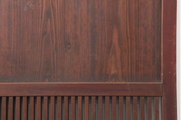 アンティーク建具　和製アンティーク　明治期　経年による味わいが魅力的な格子帯戸2枚セット(板戸、建具、引き戸)(R-044362)
