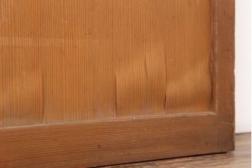 アンティーク建具　昭和中期　和モダンな空間演出におすすめな板戸2枚セット(引き戸、建具)(R-044363)