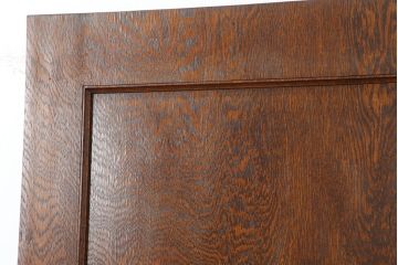 アンティーク建具　昭和初期　突き板仕上げ　独特な木目が目を引く木製ドア　(R-044365)