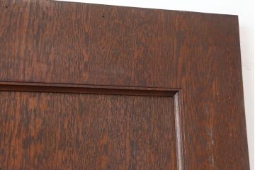 アンティーク建具　昭和初期　突き板仕上げ　独特な木目が目を引く木製ドア(木製扉)(R-044365)
