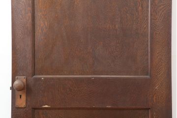 アンティーク建具　昭和初期　突き板仕上げ　独特な木目が目を引く木製ドア　(R-044367)