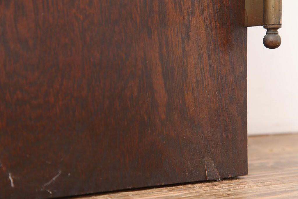 アンティーク建具　昭和初期　突き板仕上げ　独特な木目が目を引く木製ドア　(R-044367)