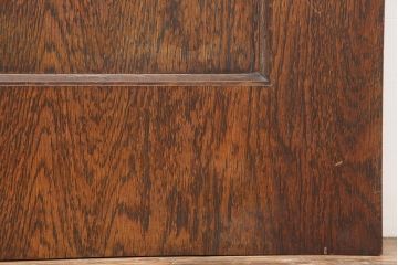 アンティーク建具　昭和初期　突き板仕上げ　独特な木目が目を引く木製ドア　(R-044367)