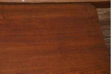 アンティーク家具　昭和初期　上手物!　栓材　大振りサイズの角ちゃぶ台(座卓、ローテーブル、折り畳みテーブル)(R-044378)