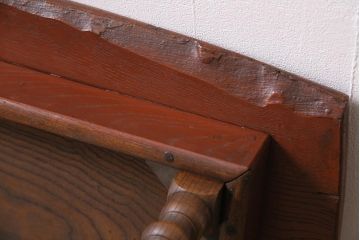 アンティーク家具　大正期　上手物!　総ケヤキ材　天板一枚板　挽き物脚が優美な印象の座卓(ちゃぶ台、ローテーブル、センターテーブル)(R-044379)