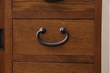 ラフジュ工房オリジナル　昭和中期　古建具リメイク　細かく繊細な格子戸が風情あるローボード(テレビボード、テレビ台、リビングボード)(R-044381)