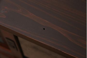 アンティーク家具　明治大正期　前面ケヤキ材　鋲金具が存在感のあるローボード(テレビボード、リビングボード、テレビ台)(R-044382)