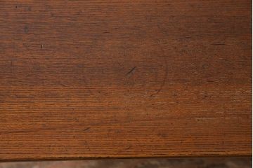 アンティーク家具　昭和初期　栓材　大振りサイズのレトロな角ちゃぶ台(座卓、ローテーブル、折り畳みテーブル)(R-044384)