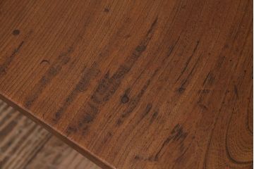 アンティーク家具　明治大正期　総ケヤキ材　重厚で味わい深い角ちゃぶ台(座卓、ローテーブル、折り畳みテーブル)(R-044386)