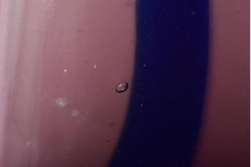昭和初期　古いガラス花瓶(花器、和ガラス、気泡入り)(R-044389)