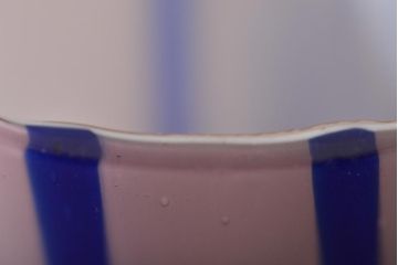 昭和初期　古いガラス花瓶(花器、和ガラス、気泡入り)(R-044389)