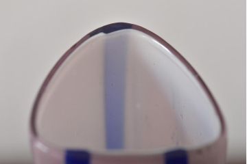 昭和初期　古いガラス花瓶(花器、和ガラス、気泡入り)(R-044389)