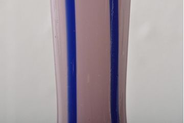 昭和初期　古いガラス花瓶(花器、和ガラス、気泡入り)(R-044389)