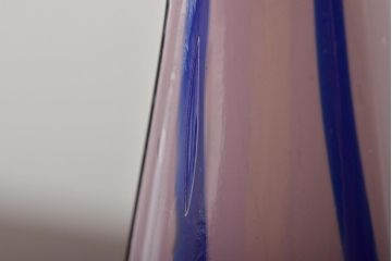 昭和初期　古いガラス花瓶(花器、和ガラス、気泡入り)(R-044389)
