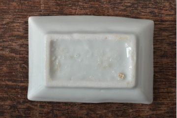 江戸期　鳥の図　染付豆角皿3枚(天塩皿、醤油皿)(R-044391)