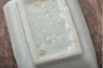 江戸期　鳥の図　染付豆角皿3枚(天塩皿、醤油皿)(R-044391)