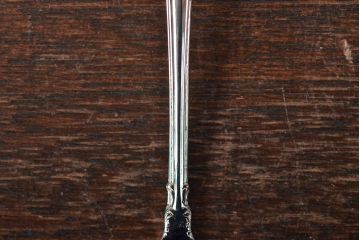 小林英夫　笹の葉切子鉢　遠藤兆映彫金蓋(HOYAガラス)(R-044393)