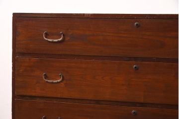 アンティーク家具　モダンなリメイクのローチェスト・3段(サイドボード、引き出し分割、衣装箪笥)(R-044406)