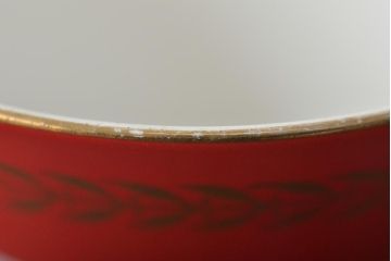 アンティーク　昭和初期　東洋陶器(東陶、トートー)　レトロシックなカップ&ソーサー6客セット(陶磁器)(R-044411)