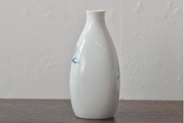 十三代　酒井田柿右衛門　染錦柿画　酒器(共箱、お猪口、徳利)(R-044414)