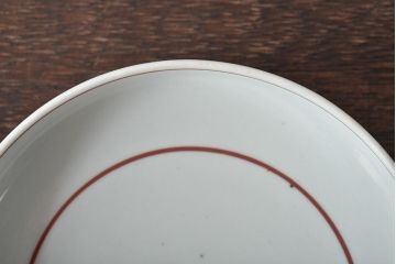 明治〜大正　九谷焼色絵　角福　花鳥図　皿5枚(深皿)(R-044415)