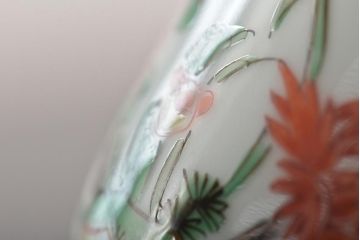 九谷陶源製　九谷赤絵茶碗10客(茶道具、共箱)(R-044417)