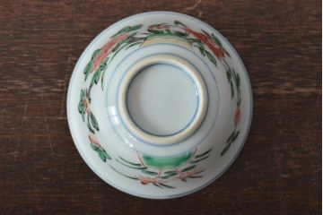 九谷陶源製　九谷赤絵茶碗10客(茶道具、共箱)(R-044418)