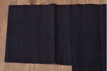 大正〜昭和初期　古い　藍染　木綿　半纏(古布、万荒木屋)(R-044499)