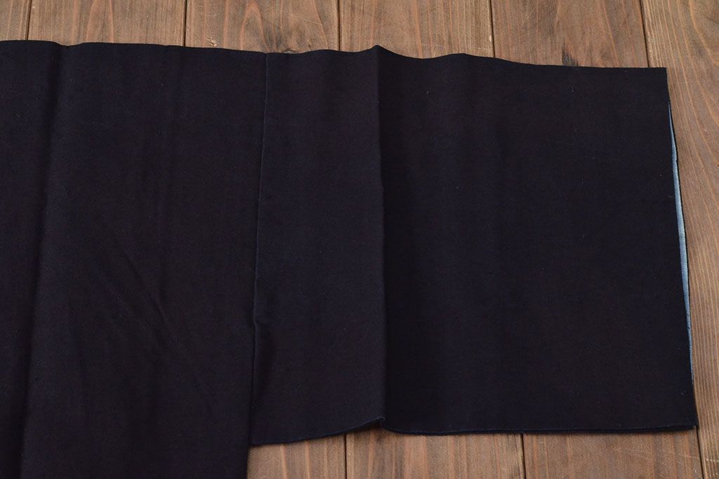 大正〜昭和初期　古い　藍染　木綿　半纏(古布、万荒木屋)(R-044500)