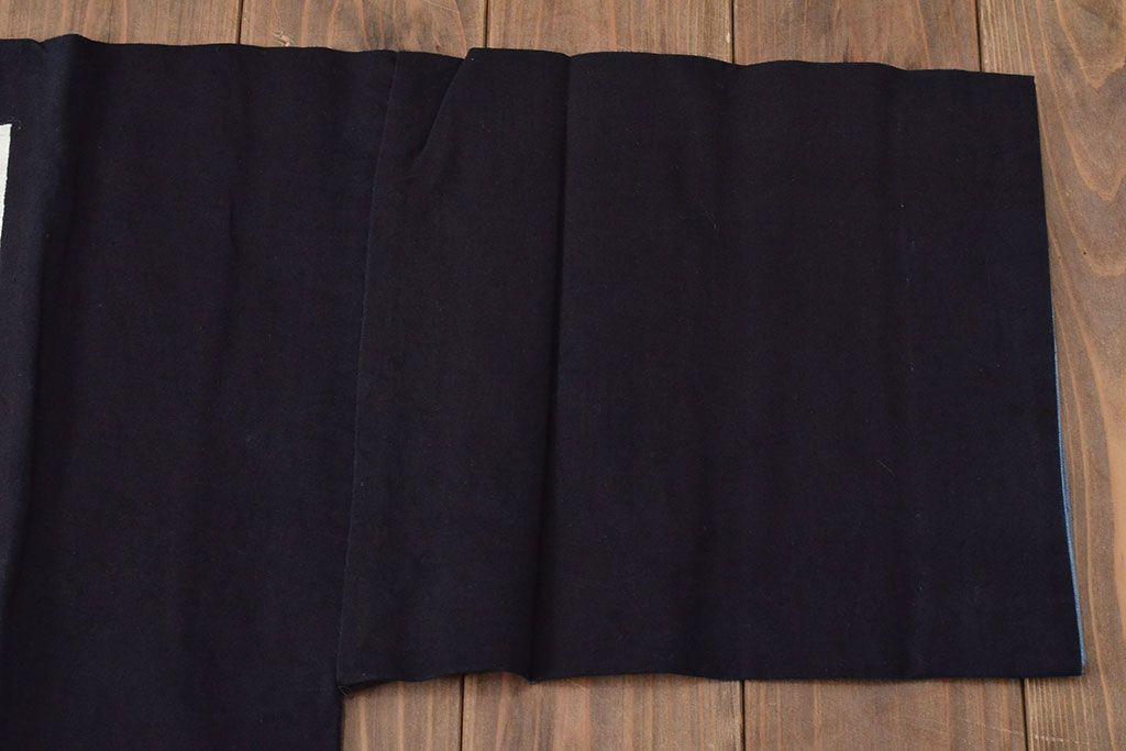 大正〜昭和初期　古い　藍染　木綿　半纏(古布、万荒木屋)(R-044500)
