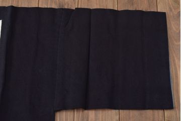 大正〜昭和初期　古い　藍染　木綿　半纏(古布、万荒木屋)(R-044500)