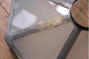 アンティーク照明　大正昭和初期　大正ロマン　八角形のシルエットがモダンな天井照明(シェード、吊り下げ照明)(R-44502)