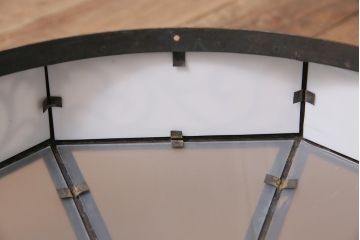 アンティーク照明　大正昭和初期　大正ロマン　八角形のシルエットがモダンな天井照明(シェード、吊り下げ照明)(R-44503)