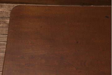 アンティーク家具　昭和中期　栓材　味わいが魅力のレトロな角ちゃぶ台(折りたたみテーブル、座卓、ローテーブル)(R-044506)