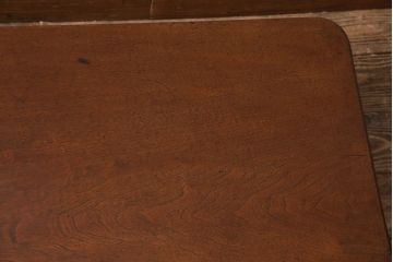 アンティーク家具　昭和中期　栓材　味わいが魅力のレトロな角ちゃぶ台(折りたたみテーブル、座卓、ローテーブル)(R-044506)