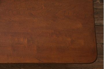 アンティーク家具　昭和中期　栓材　味わいが魅力のレトロな角ちゃぶ台(折りたたみテーブル、座卓、ローテーブル)(R-044506)