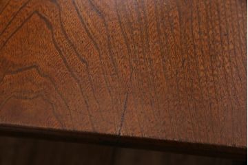 アンティーク家具　昭和中期　栓材　味わいが魅力のレトロな角ちゃぶ台(折りたたみテーブル、座卓、ローテーブル)(R-044506)