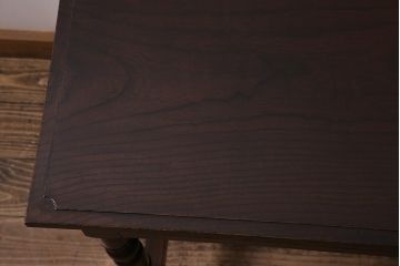 アンティーク家具　大正ロマン　ケヤキ材　挽き物脚が目を引くおしゃれな片袖机(片袖デスク、ワークデスク、在宅ワーク、在宅用)(R-044508)