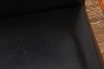 ヴィンテージ家具　和製ビンテージ　ブナ材　シックなオリジナル座面が魅力のロッキングチェア(アームチェア)(R-044509)
