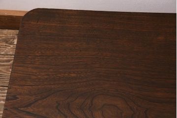 アンティーク家具　昭和初期　栓材　小振りなサイズのレトロな角ちゃぶ台(折りたたみテーブル、座卓、ローテーブル)(R-044510)