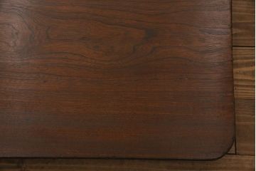 アンティーク家具　昭和初期　栓材　小振りなサイズのレトロな角ちゃぶ台(折りたたみテーブル、座卓、ローテーブル)(R-044510)