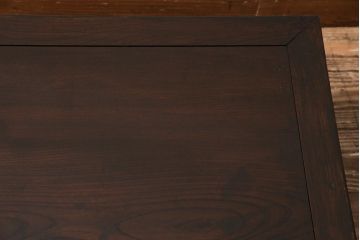 アンティーク家具　明治大正期　総ケヤキ材　曲線の意匠が上品な印象の座卓(センターテーブル、ローテーブル)(R-044518)