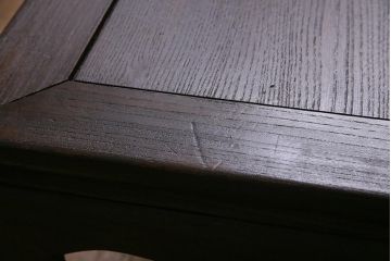 アンティーク家具　明治大正期　総ケヤキ材　曲線の意匠が上品な印象の座卓(センターテーブル、ローテーブル)(R-044518)
