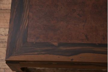 アンティーク家具　指物工芸家具　上手物　黒柿材・楓(カエデ)鳥眼杢材　上質な座卓(ローテーブル)(R-044519)