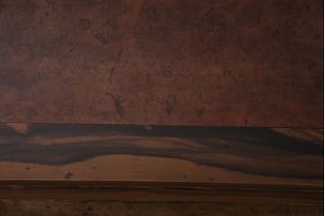 アンティーク家具　指物工芸家具　上手物　黒柿材・楓(カエデ)鳥眼杢材　上質な座卓(ローテーブル)(R-044519)